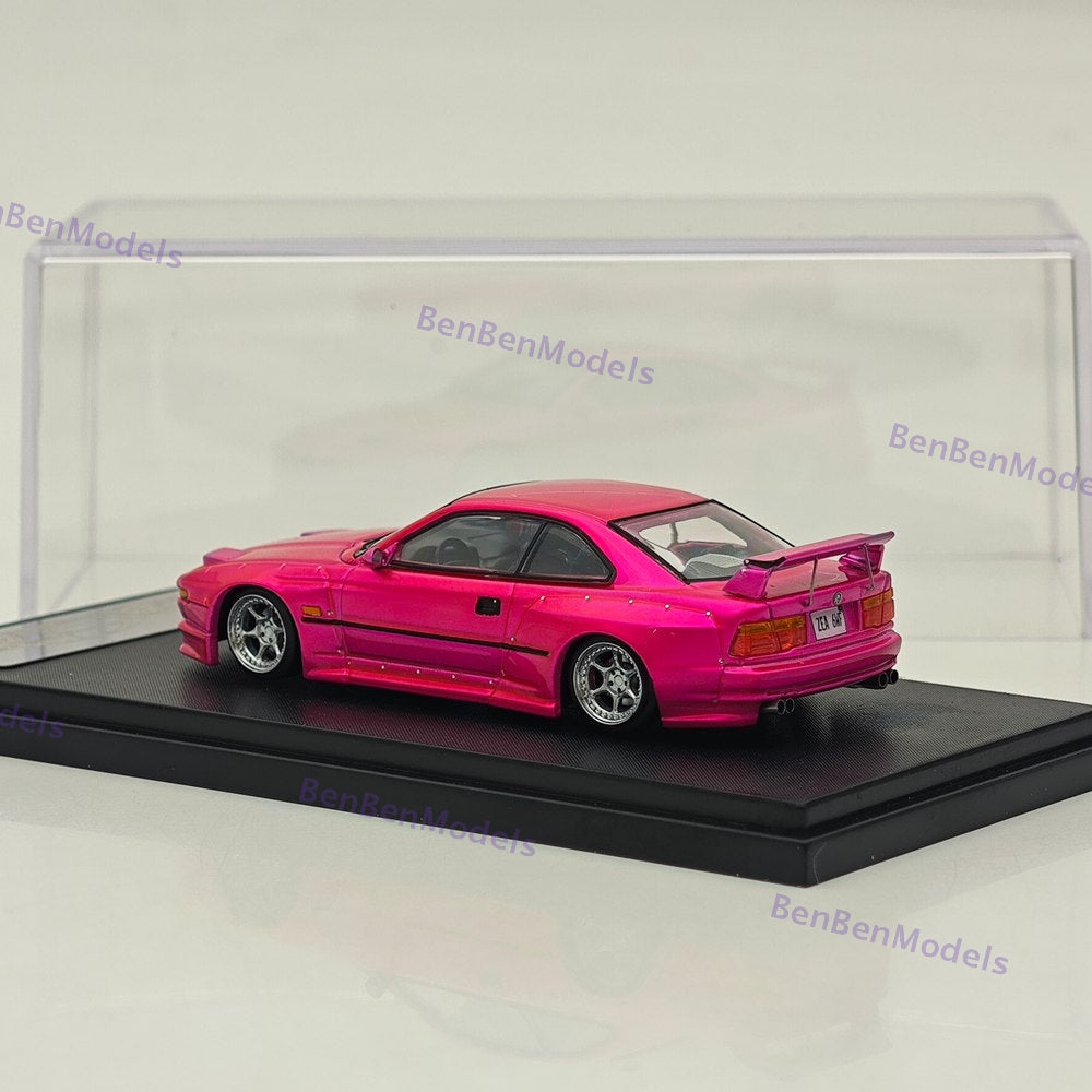 1/64 Rhino Model RM 850CSi E31 Pink Coupe WideBody Sport Model Diecast Metal Car