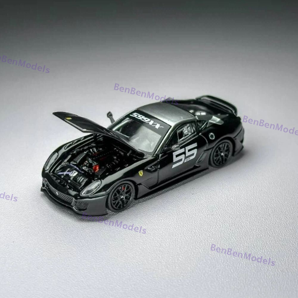 RM 1:64 Ferrari 599XX Racing Sports Model Diecast Car Model with Openable Hood