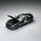 RM 1:64 Ferrari 599XX Racing Sports Model Diecast Car Model with Openable Hood
