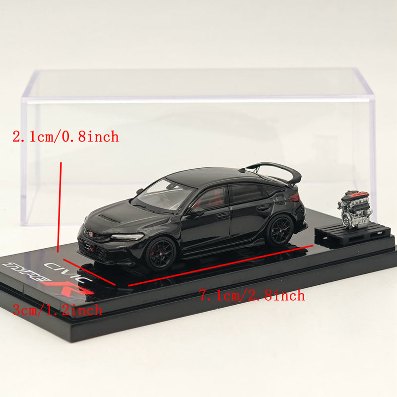 1:64 Hobby Japan Honda CIVIC TYPE R (FL5) with Engine Display Model HJ641063BK