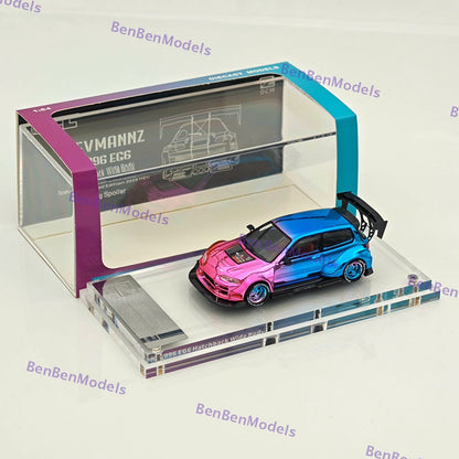 1:64 DCM Civic EG6 Kevmannz Wide Body Diecast Metal Car Limited Collection Gifts