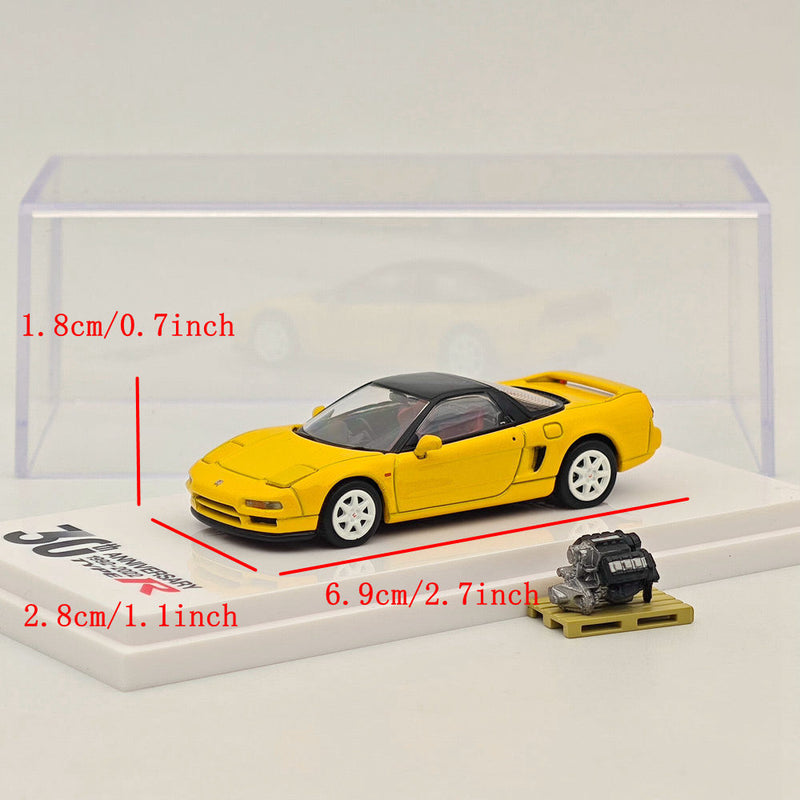1/64 Hobby Japan Honda NSX NA1 Type R 1994 w/ Engine Display 30th Anni Diecast Models Car Limited Collection