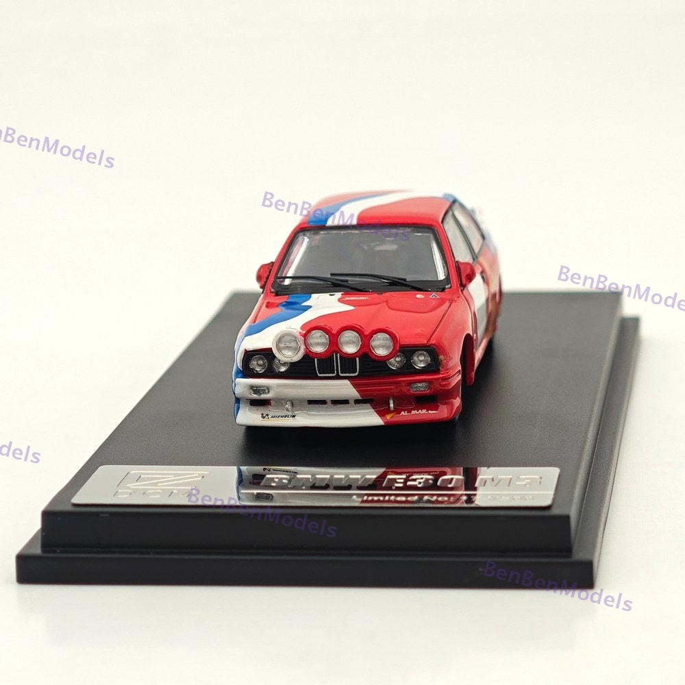 1:64 DCM Red Rally BMW M3 E30 Coupe Widebody Sports Diecast Model Car Limited