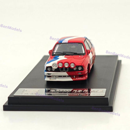1:64 DCM Red Rally BMW M3 E30 Coupe Widebody Sports Diecast Model Car Limited
