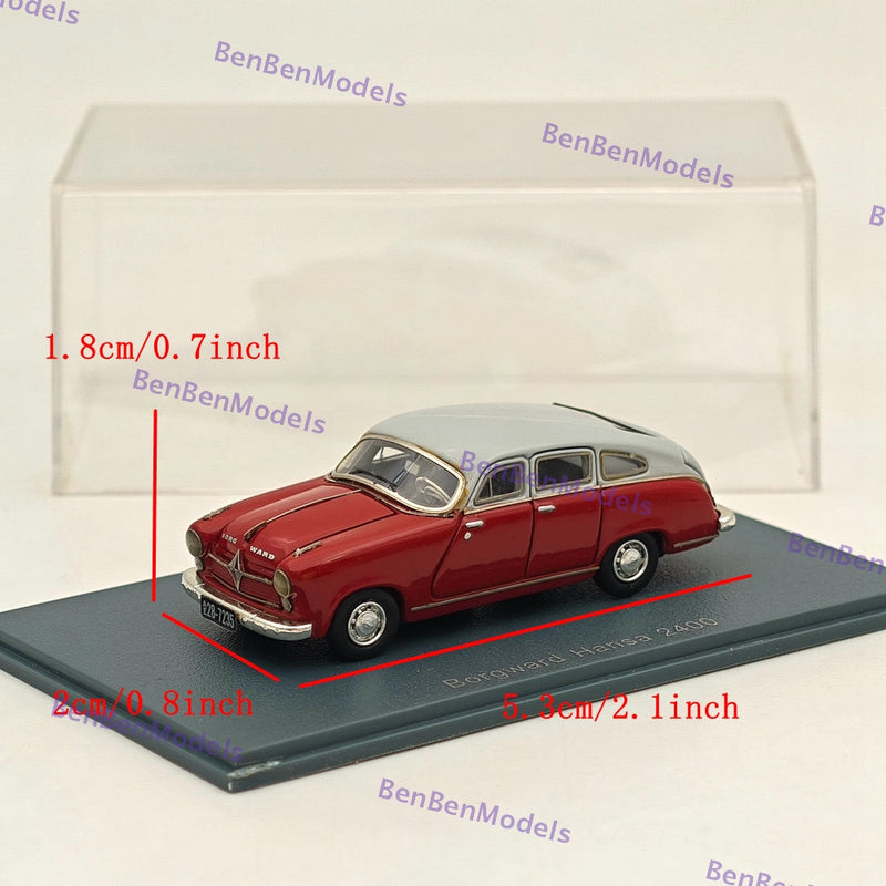 1/87 NEO SCALE MODELS Borgward Hansa 2400 Resin Car Limited Collection Red