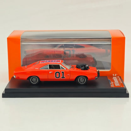 Mini Forge 1:64 1969 Charger General Lee Red with 1600 HP Twin-Turbo LS Diecast Motor