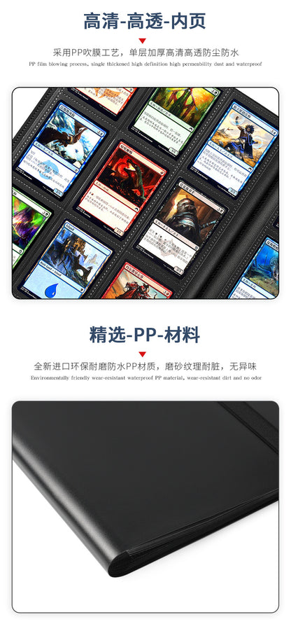 Elastic Band 9 Pocket Card Album Large Capacity 360 Slots PP Card Holder Book for Sports & TCG Collectible Trading Cards