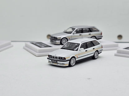MJ 1:64 BMW E34 Touring alpina Diecast Toys Car Models Hobby Collection Gifts