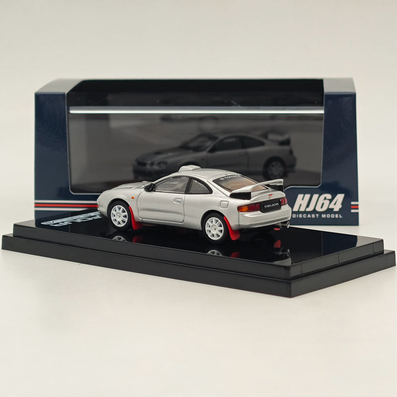 Hobby Japan 1/64 Toyota CELICA GT-FOUR WRC Edition (ST205) Customized Version / 8 Spokes Wheel HJ641064CS Silver Diecast Models Car Collection