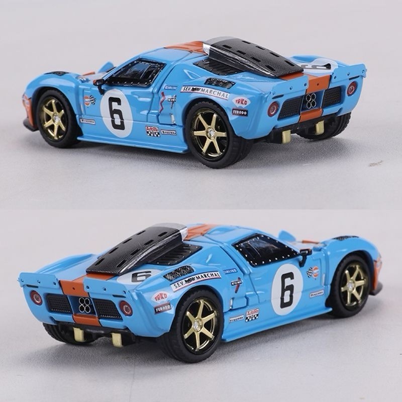 RM 1:64 GT40 Racing Diecast Toys Car Model - Magnetic Hood Collectible gift Blue
