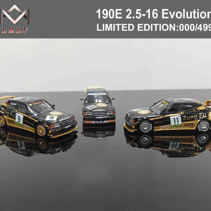 Fine Works 1:64 Mercedes Benz 190E 2.5-16 EVO2 DTM Racing Version Miniature Diecast Toys Car Models Collection Gifts