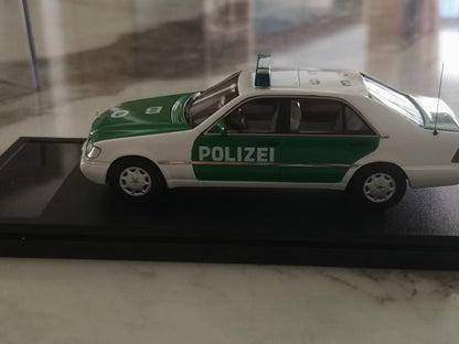 1:43 Scale W140 S-Class German Polizei Resin Car Model Collectible Gifts