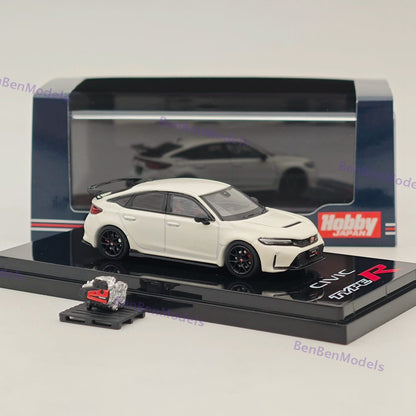 1:64 Hobby Japan CIVIC TYPE R (FL5) White with Engine Display Model Championship