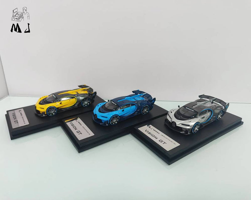 MJ 1/64 Bugatti VisonGT Miniature Diecast Toys Car Models Collection Gifts Limited Edition