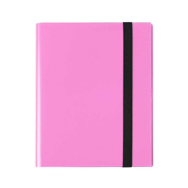 4 Pocket PP TCG CCG Card Binder with Elastic Strap Trading Card Storage Album