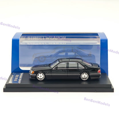 SW 1:64 S600 W140 Electroplated Wheel Hub Black/Grey Diecast Model