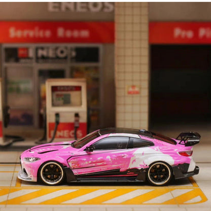 SW 1:64 G82 M4 Pink Bull Widebody Sports Diecast Model Car Limited Edition