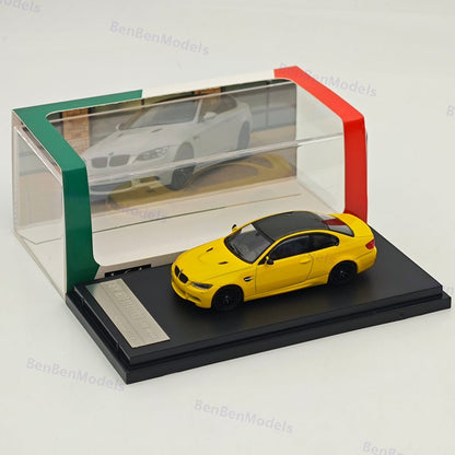Fine model 1/64 BMW M3 E92 COUPE Diecast Model Car Limited Collection Yellow