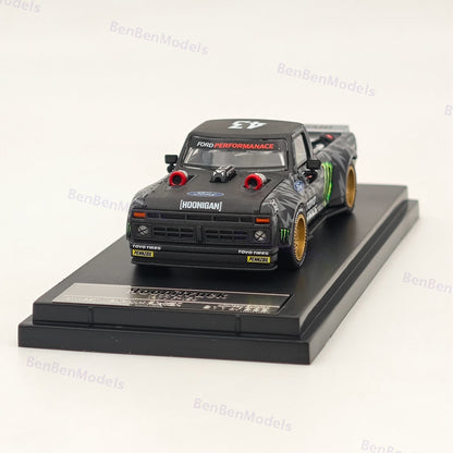 Street Weapon SW 1:64 1977 Ford F-150 Hoonitruck Tianmen - Black Pick Up Diecast