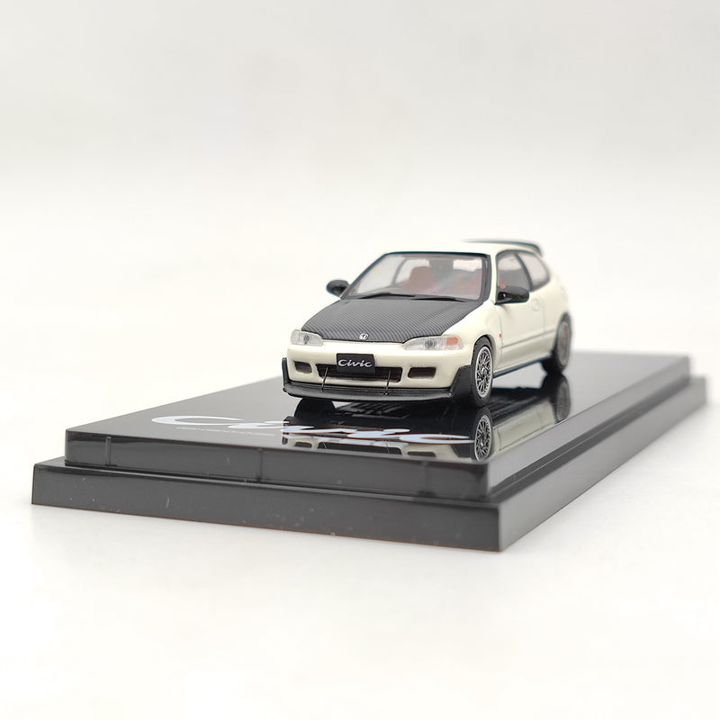 Hobby Japan 1:64 Honda Civic (EG6) JDM STYLE WHITE WITH MESH WHEEL HJ641017FW