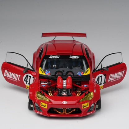 1/18 Toyota GT4586 Ferrari Engine Super Modificat Red Diecast Model Car Lmited Collection Christmas Present