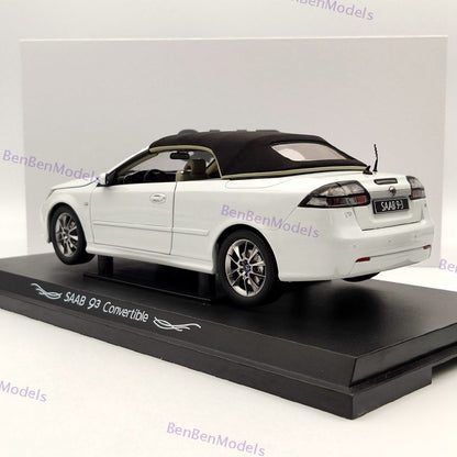 Original 1:18 93 9-3 Convertible Sport Car White Diecast Model Car Limited Edition