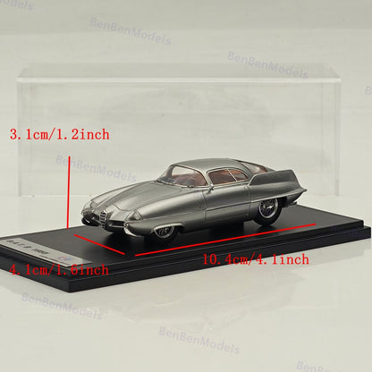PMC 1/43 Alfa Romeo B.A.T. 9 1955 Silver Resin Model Car Limited Edittion 111