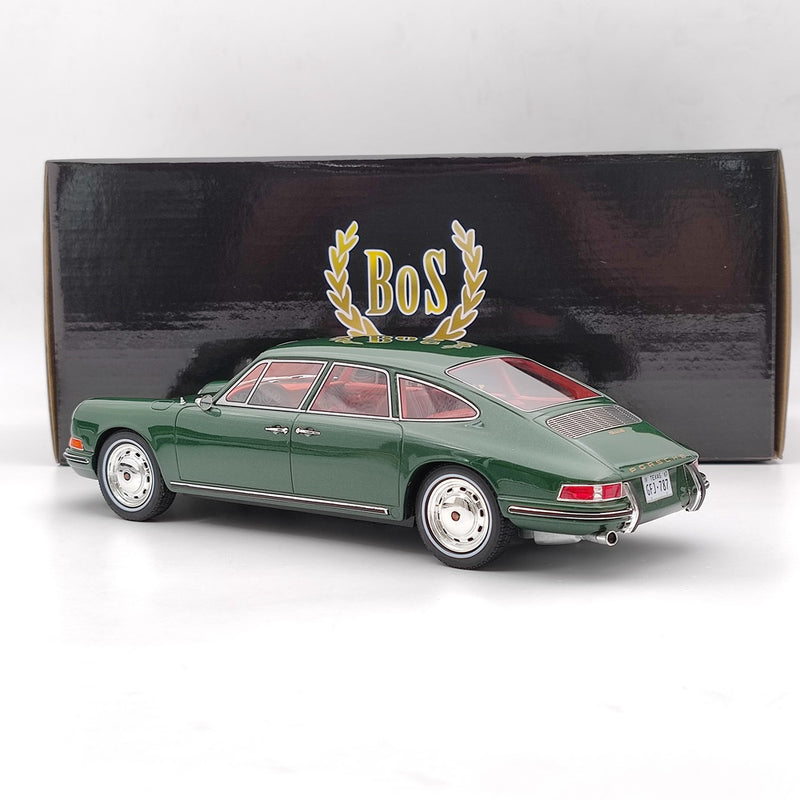 BOS 1/18 1967 Porsche 911 Troutman 4 Turer Green BOS060 Resin Model Car Limited