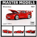 Master 1:64 Mazda RX-7/RX7 FD3S Hood and Headlights Can Open Diecast Models Toys Car Collection Gifts