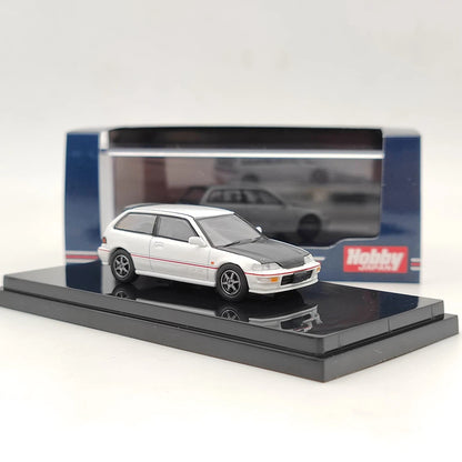 Hobby Japan 1/64 EF9 SiR Ⅱ Carbon Bonnet Customized Version White HJ641031BW Diecast Model Toys Car Collection Gifts