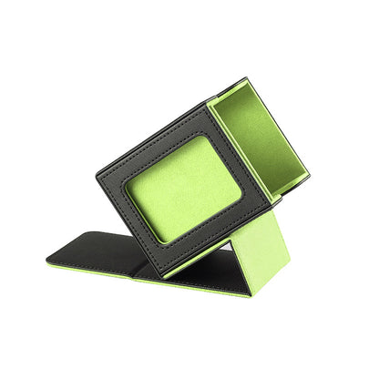 Upgraded Magnetic PU Vertical Deck Box with Front View Window for TCG CCG Sports Trading Cards