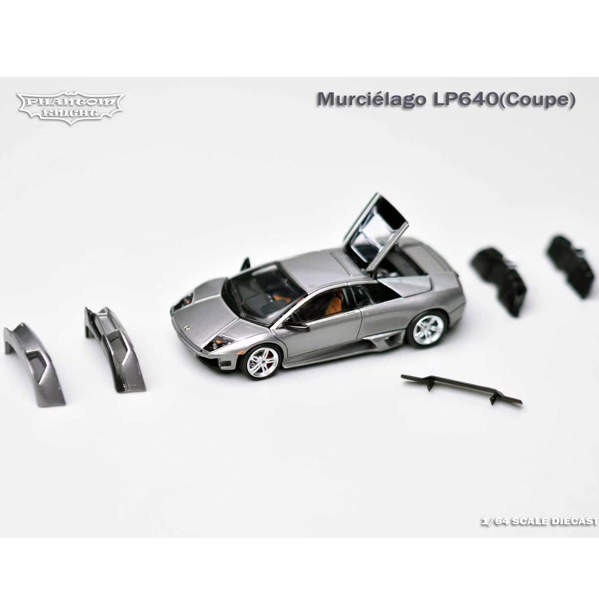 Phantom Knight PK Murciélago LP640 Bat Chengdu Auto Show 1:64 Alloy Open Cover Car Model Gifts