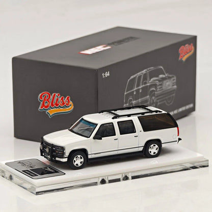 Bliss 1:64 Suburban GMT400 SUV White Sports Model HEC Beijing Exclusive Ltd 499 Diecast Model Car