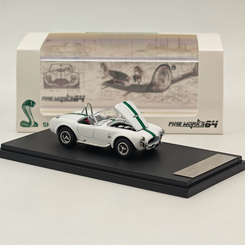 Fine Works 1/64 Ford SHELBY COBRA 427S/C White Limit 999pcs Diecast Models Car Collection