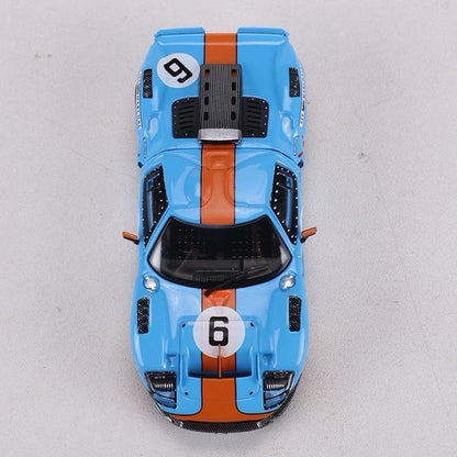 RM 1:64 GT40 Racing Diecast Toys Car Model - Magnetic Hood Collectible gift Blue