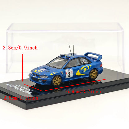 1/64 Hobby Japan SUBARU IMPREZA WRC 1997 #3 TOUR DE CORSE(Winner) Blue Diecast