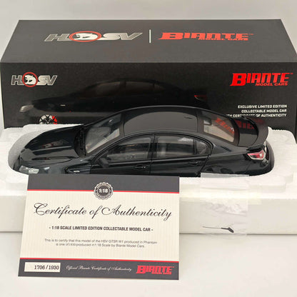 1:18 Scale Holden HSV GTSR W1 PHANTOM B182817E Black Diecast Models Car Limited Collection Gifts(Ships from the United States)