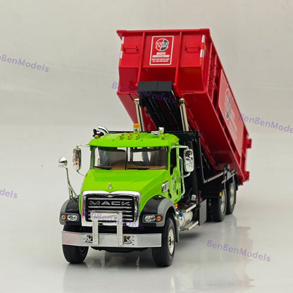 1/34 FIRST GEAR Mack Granite MP with Ribbed Roll-Off Container DIECAST 10-4298