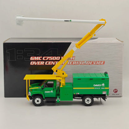 First Gear 1:34 C7500 Davey with Over Center Aerial Device Tree Trimming Truck Green 10-4025 Diecast Model Truck Collection