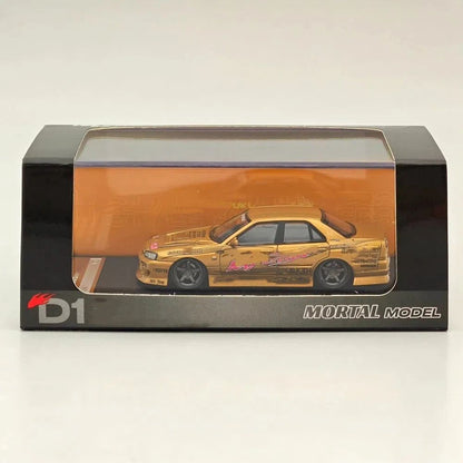 MORTAL 1:64 BLITZ D1 SKYLINE ER34 URAS K5-660R MODEL-J STYLE Drift Car Edition Miniature Diecast Toys Car Models Hobby Collection Gifts