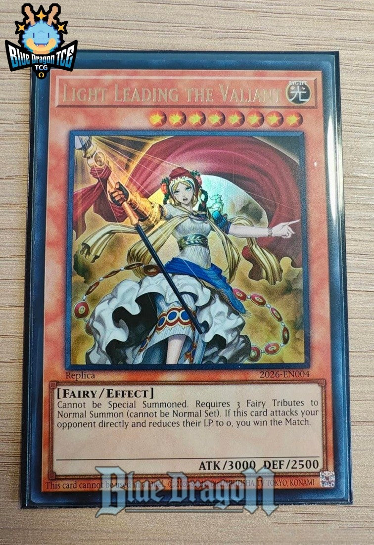 Yu-Gi-Oh! Light Leading the Valiant 2026-EN004 UR WCS Prize Card Replica NM