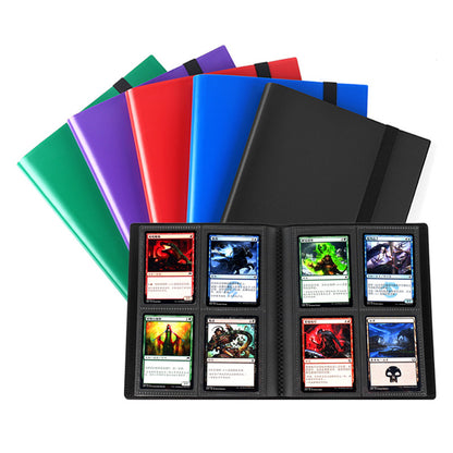 4 Pocket PP TCG CCG Card Binder with Elastic Strap Trading Card Storage Album