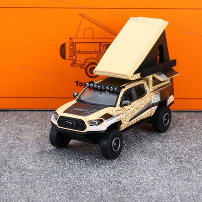 Model 1:64 Collectible Toyota Tacoma Off-Road Camper GCD Car Diecast Gifts