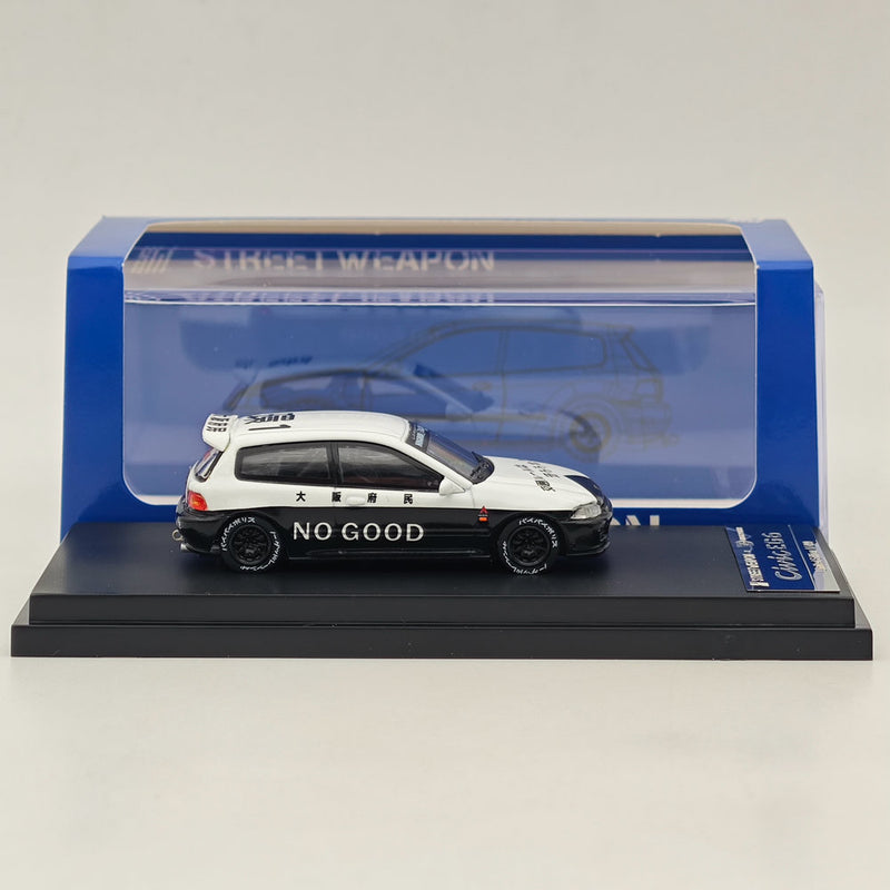 1/64 Street Weapon Honda Civic EG6 OSAKA JDM Police livery Diecast Model Car