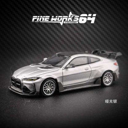 Fine Works 1:64 BMW G82 M4 ADRO BODY KIT Miniature Diecast Toys Car Models Collection Gifts