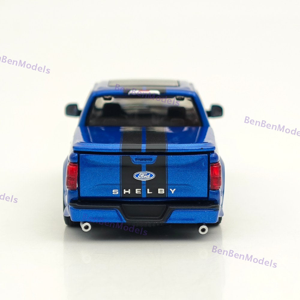 Funny Model 1/64 Ford SHELBY F-150 Shelby Super Snake Pickup Diecast Model Blue