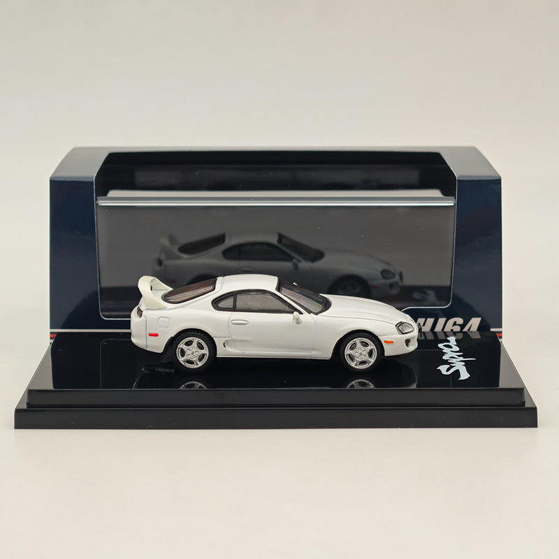 Hobby Japan 1/64 Toyota SUPRA RZ JZA80 with Active Spoiler Parts White HJ642042W Diecast Models Car Collection