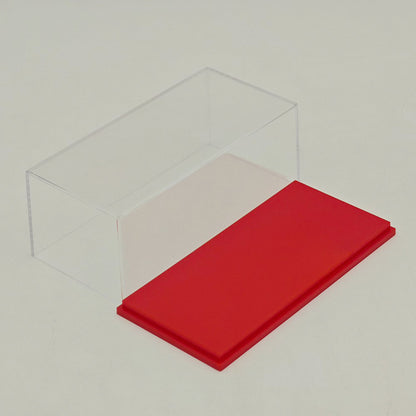 1:64 Scale Diecast Car Acrylic Display Case Dustproof Clear for Mini GT/XCartoys/Mortal/GCD Cars, 4.72"x2.28"x1.77", Red/Black/White