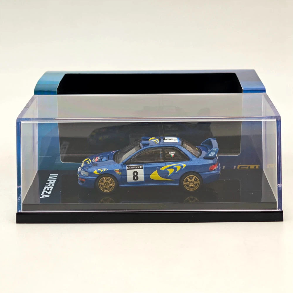 Hobby Japan 1:64 IMPREZA WRC 1997 #8 RAC RALLY Blue Diecast Model HJR642041F