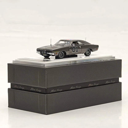 Limited Chrome Silver-Gray 1:64 General Lee Charger Mini Forge Diecast Model Car